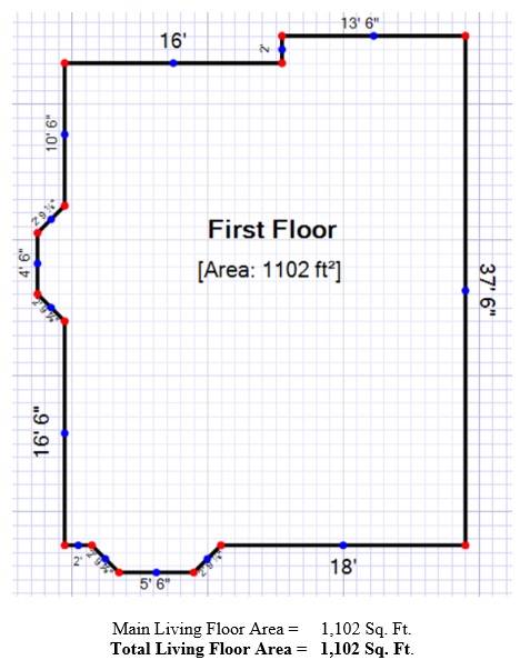 Floor plan measurements for first Grande Prairie residential property